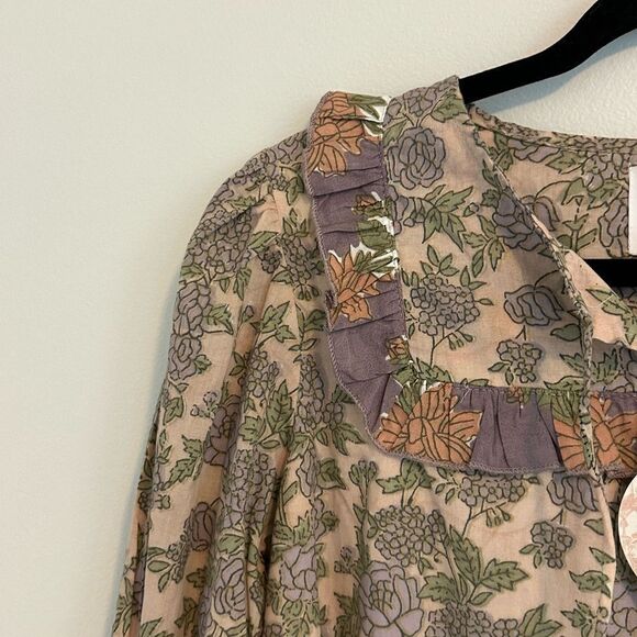 Victoria Dunn Ophelia Blouse Floral Peasant Style Top NWT - Picture 3 of 7